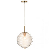 Hanglamp Glas Licht Cognac - Hanglamp - J-Line - livinglovely.nl