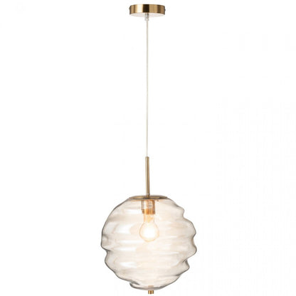 Hanglamp Glas Licht Cognac - Hanglamp - J-Line - livinglovely.nl