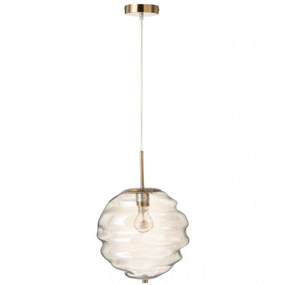Hanglamp Glas Licht Cognac - Hanglamp - J-Line - livinglovely.nl