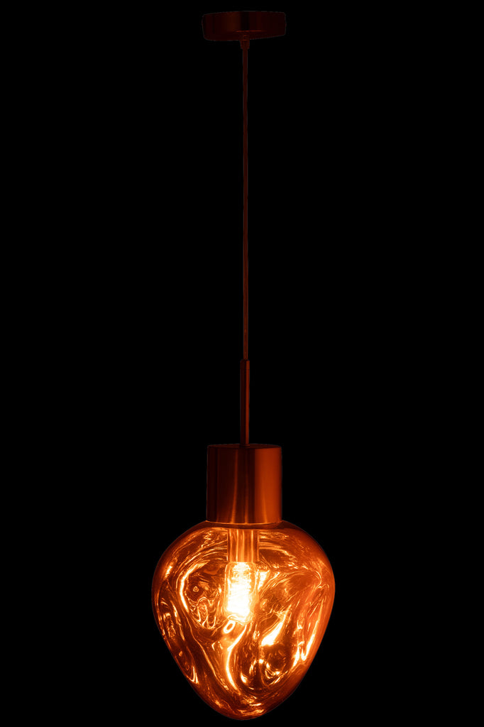 Hanglamp Goud Metaal/Glas Koper - Hanglamp - J-Line - livinglovely.nl