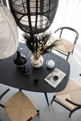 Hanglamp Ion Linnen/Bamboe Wit Small J-Line - Hanglamp - J-Line - livinglovely.nl