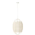 Hanglamp Ion Linnen/Bamboe Wit Small J-Line - Hanglamp - J-Line - livinglovely.nl