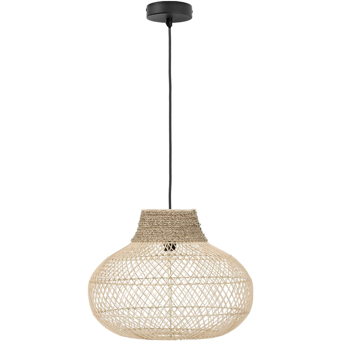 Hanglamp Las Dalias Large van MUST Living in naturel, pitrit, volledig in beeld op een neutrale achtergrond