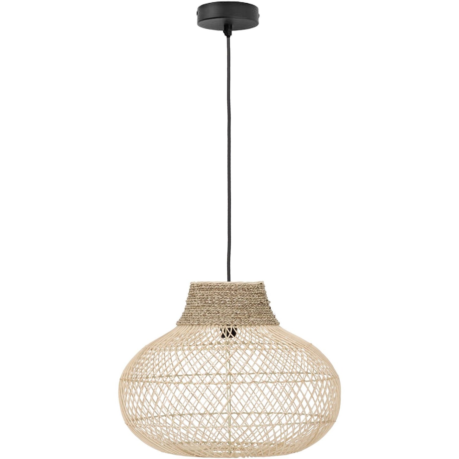 Hanglamp Las Dalias Large van MUST Living in naturel, pitrit, volledig in beeld op een neutrale achtergrond