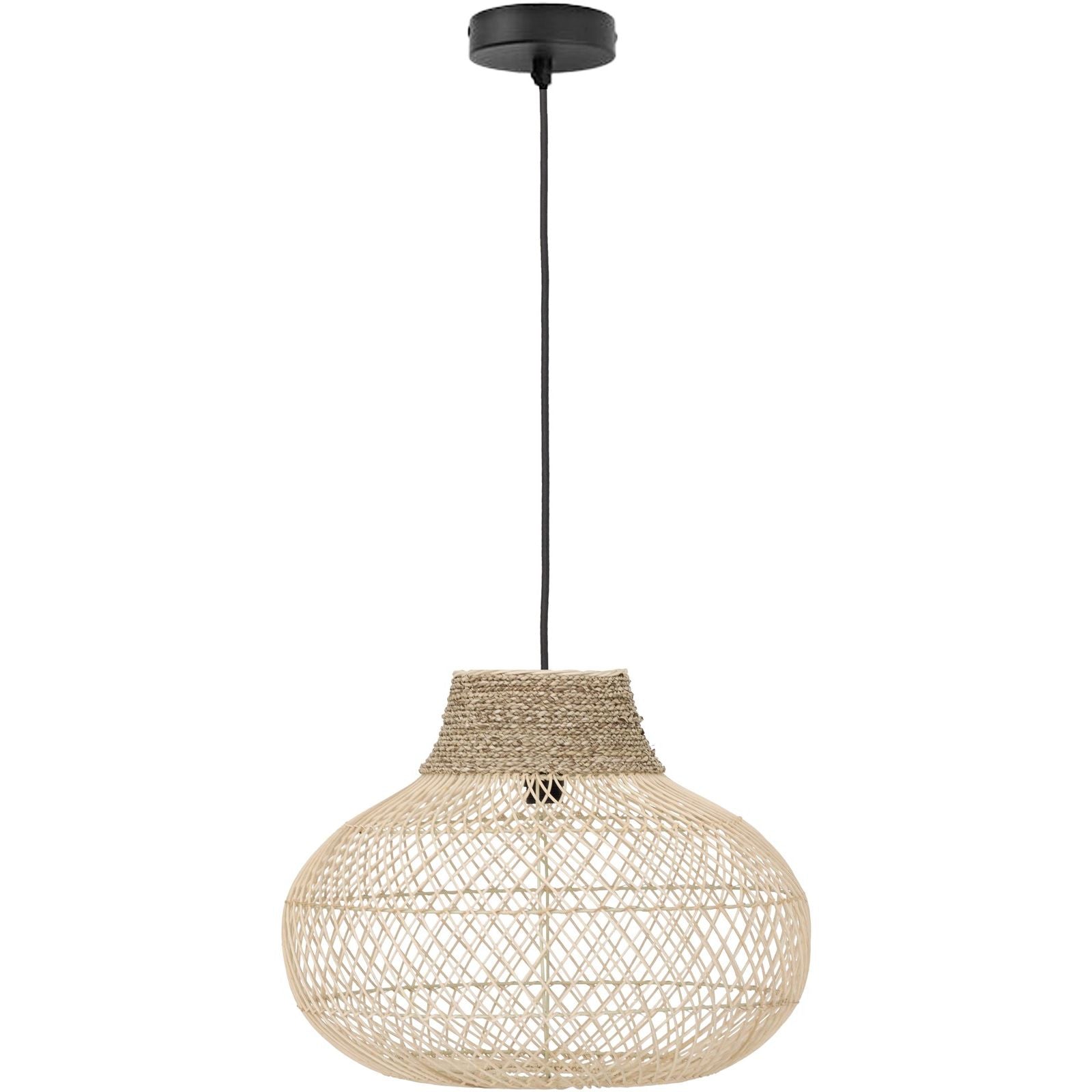 Hanglamp Las Dalias Large van MUST Living in naturel, pitrit, volledig in beeld op een neutrale achtergrond