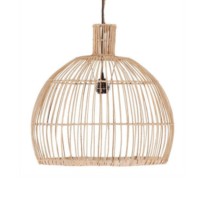 Hanglamp Las Salinas Pitriet Naturel Large van MUST Living, bolvormige lamp van 50 cm in naturel pitriet