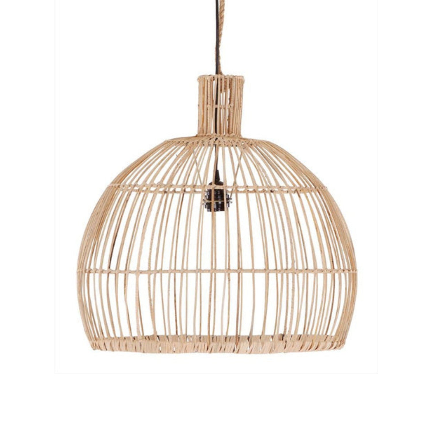 Hanglamp Las Salinas Pitriet Naturel Small van MUST Living, ronde bolvormige lamp van naturel pitriet