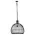 Hanglamp Las Salinas Large van MUST Living, grote zwarte pitrieten kap op witte achtergrond