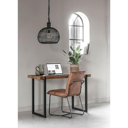 Hanglamp Las Salinas Large van MUST Living, sfeerbeeld met warm licht door het vlechtwerk