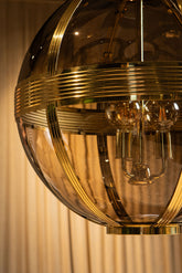 Hanglamp Mikk S - 46x46x66 cm - Glas - Messing PTMD - Hanglamp - PTMD - livinglovely.nl