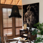 Hanglamp Ozie Bananen Vezels Zwart - Hanglamp - J-Line - livinglovely.nl