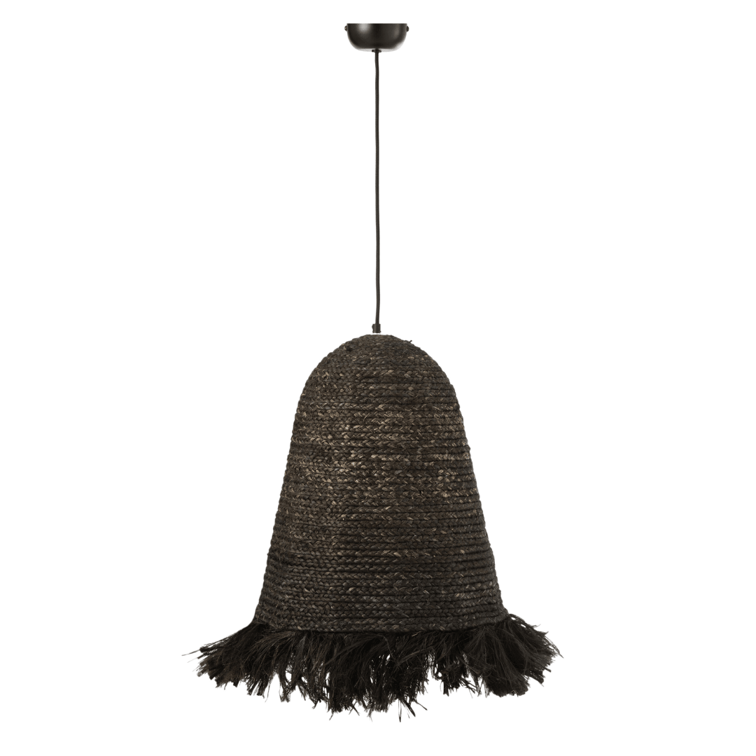 Hanglamp Ozie Bananen Vezels Zwart - Hanglamp - J-Line - livinglovely.nl