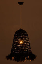 Hanglamp Ozie Bananen Vezels Zwart - Hanglamp - J-Line - livinglovely.nl