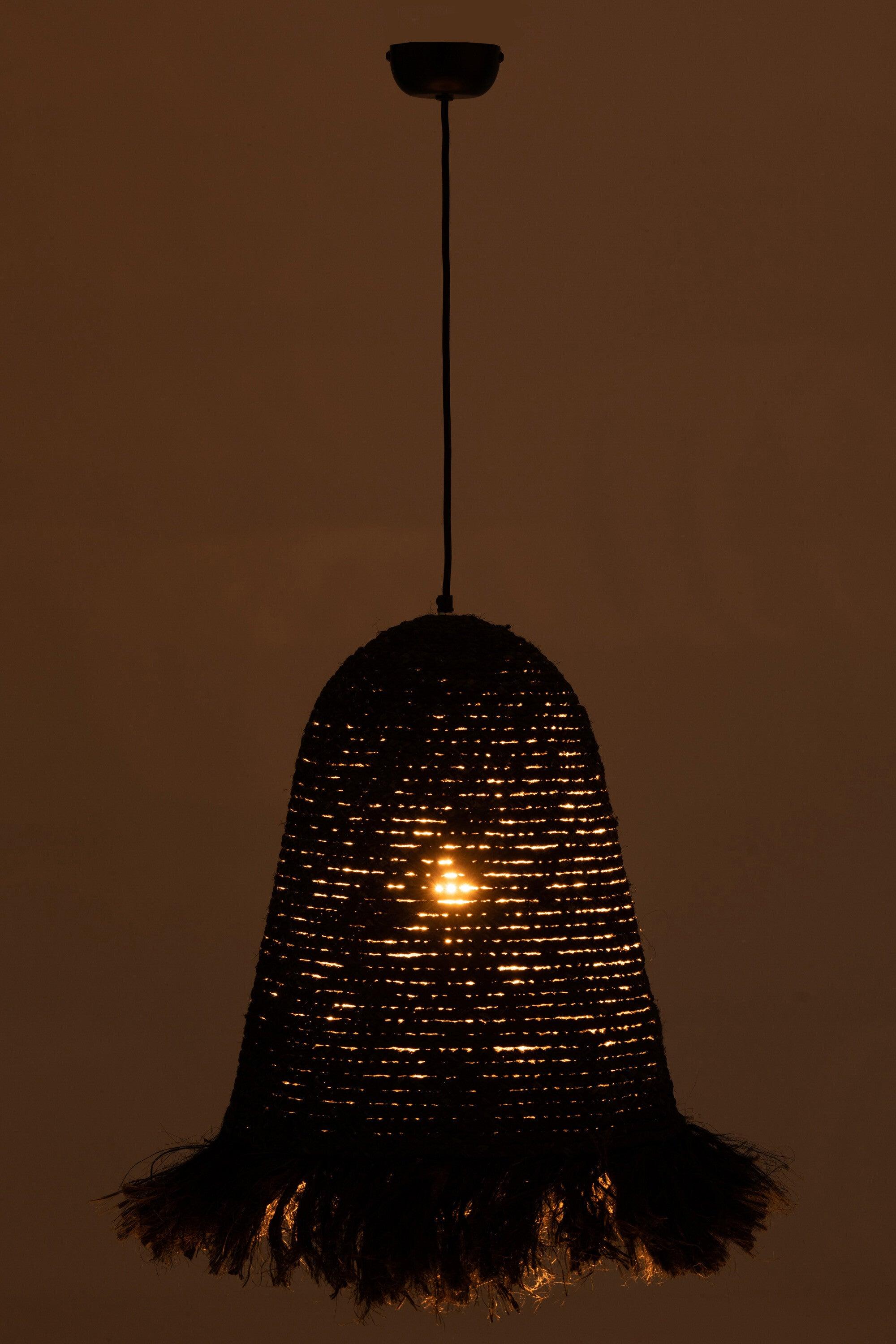 Hanglamp Ozie Bananen Vezels Zwart - Hanglamp - J-Line - livinglovely.nl