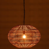 Hanglamp Rattan/Metaal Bruin/Zwart - Hanglamp - J-Line - livinglovely.nl