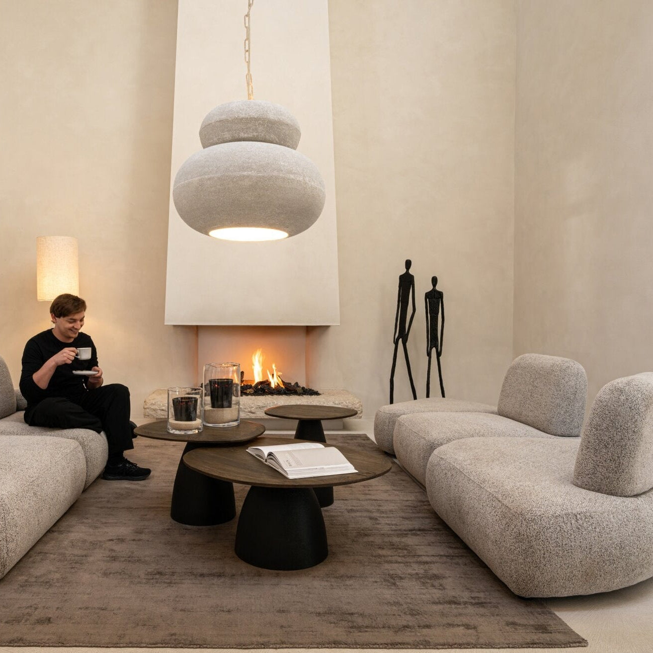 Hanglamp Rond Ijzer Wit Large Ø45,5cm J-Line