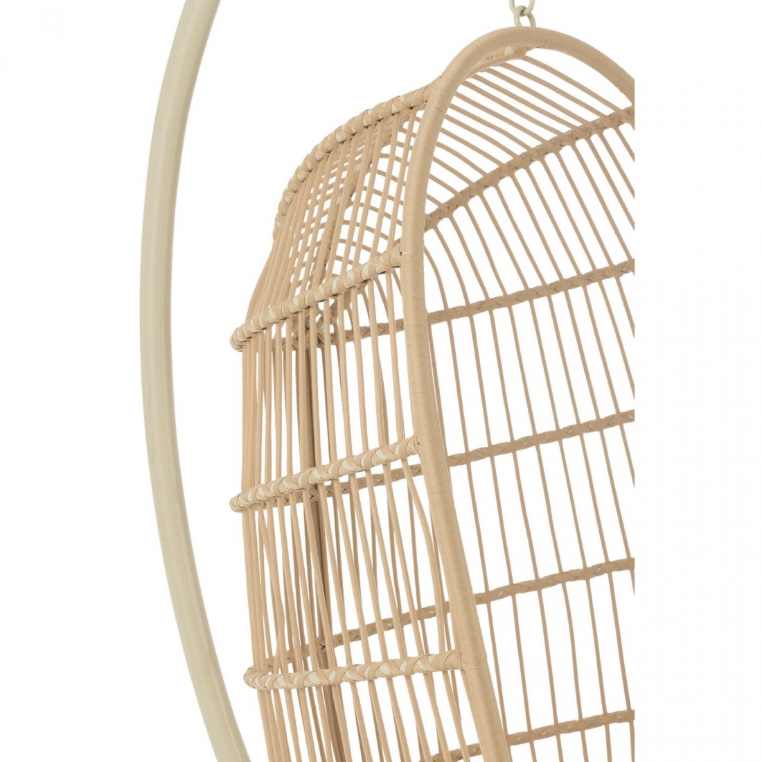 Hangstoel Egga Metaal/Koord Beige - Hangstoel - J-Line - livinglovely.nl