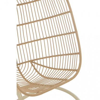 Hangstoel Egga Metaal/Koord Beige - Hangstoel - J-Line - livinglovely.nl