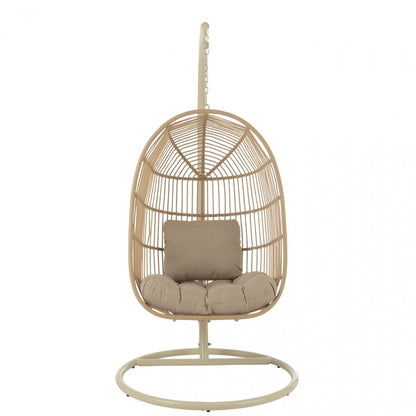 Hangstoel Egga Metaal/Koord Beige - Hangstoel - J-Line - livinglovely.nl