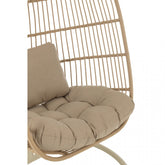 Hangstoel Egga Metaal/Koord Beige - Hangstoel - J-Line - livinglovely.nl