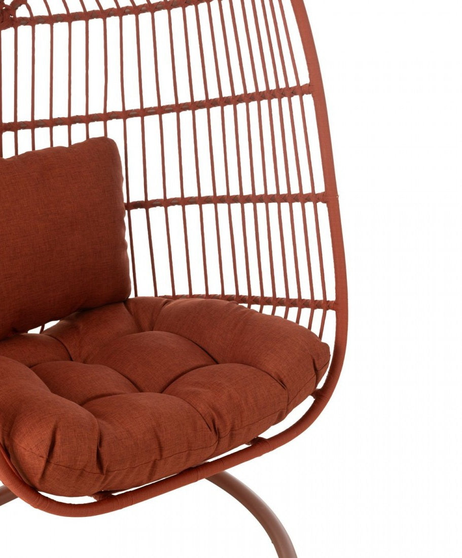 Hangstoel Egga Metaal/Koord Rood - Hangstoel - J-Line - livinglovely.nl