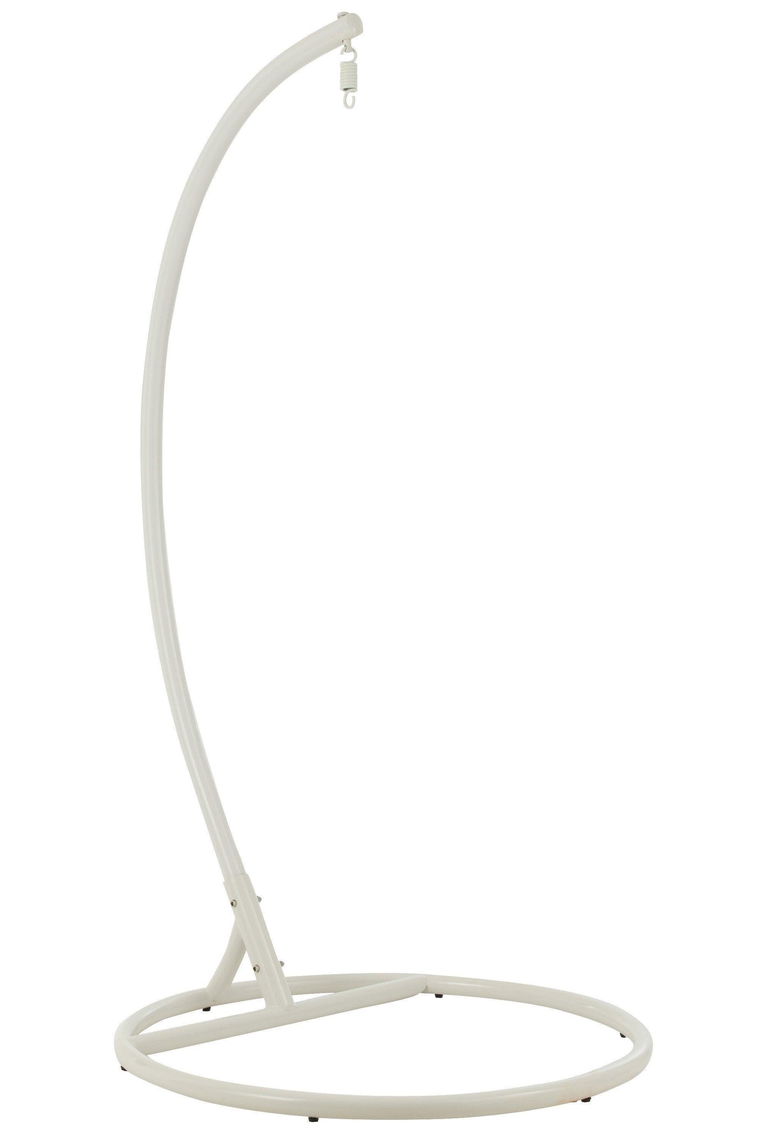 Hangstoel + Kussens Bula Metaal/Riet Wit - Hangstoel - J-Line - livinglovely.nl