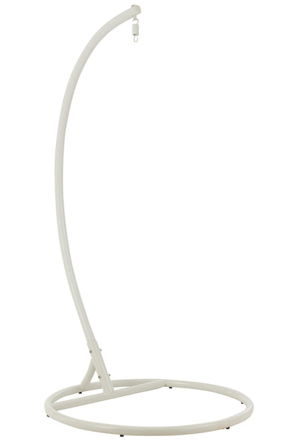 Hangstoel + Kussens Bula Metaal/Riet Wit - Hangstoel - J-Line - livinglovely.nl