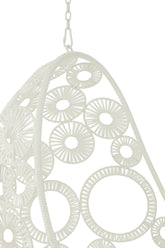 Hangstoel + Kussens Bula Metaal/Riet Wit - Hangstoel - J-Line - livinglovely.nl