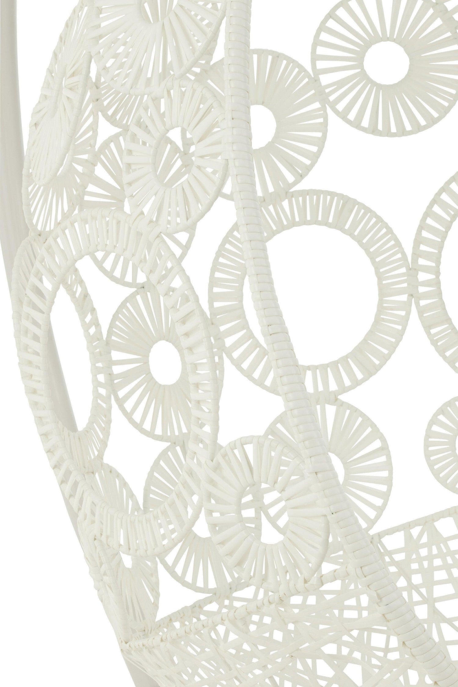 Hangstoel + Kussens Bula Metaal/Riet Wit - Hangstoel - J-Line - livinglovely.nl