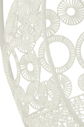 Hangstoel + Kussens Bula Metaal/Riet Wit - Hangstoel - J-Line - livinglovely.nl