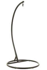 Hangstoel + Kussens Bula Metaal/Riet Zwart - Hangstoel - J-Line - livinglovely.nl