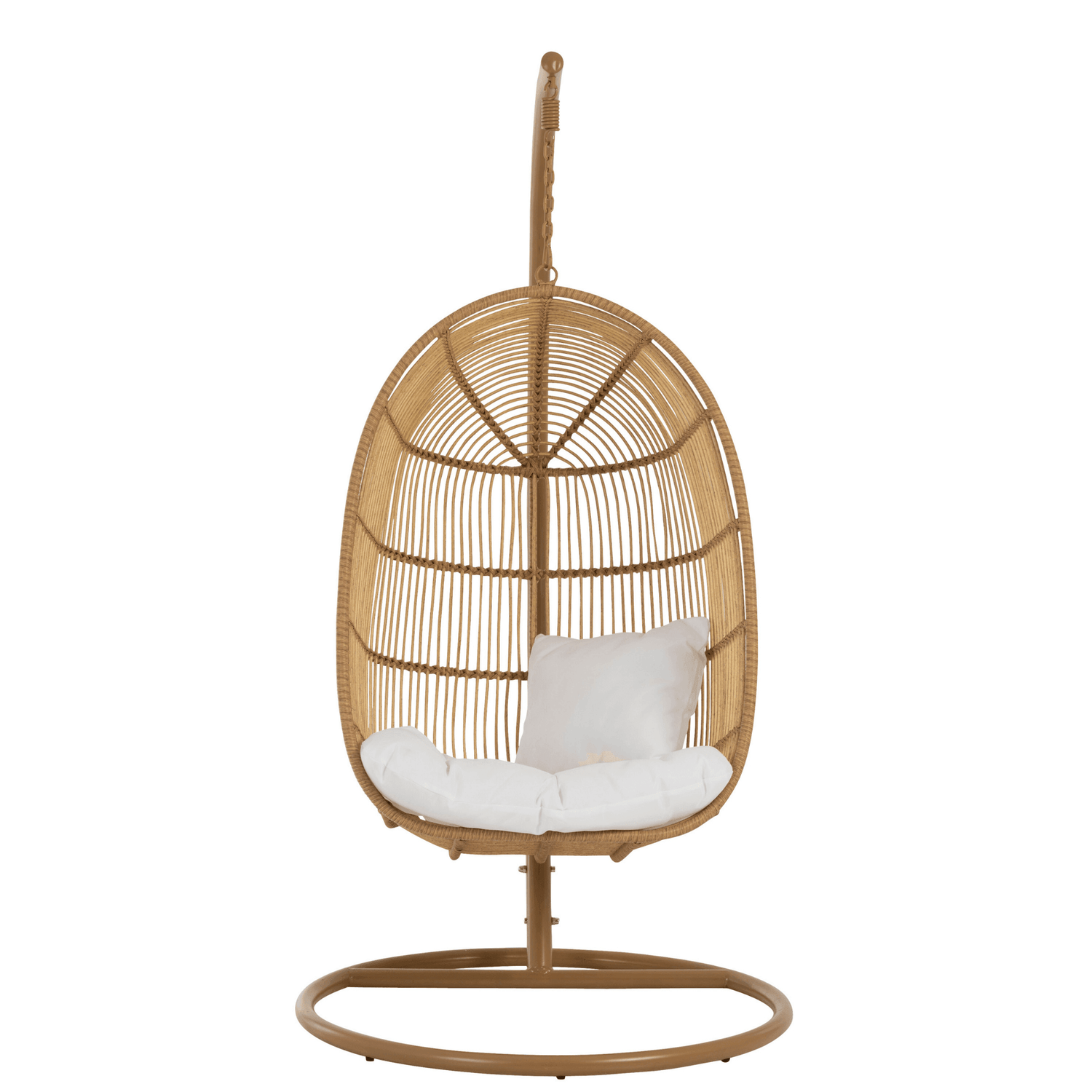 Hangstoel Ovaal Staal Naturel - Hangstoel - J-Line - livinglovely.nl