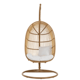 Hangstoel Ovaal Staal Naturel - Hangstoel - J-Line - livinglovely.nl