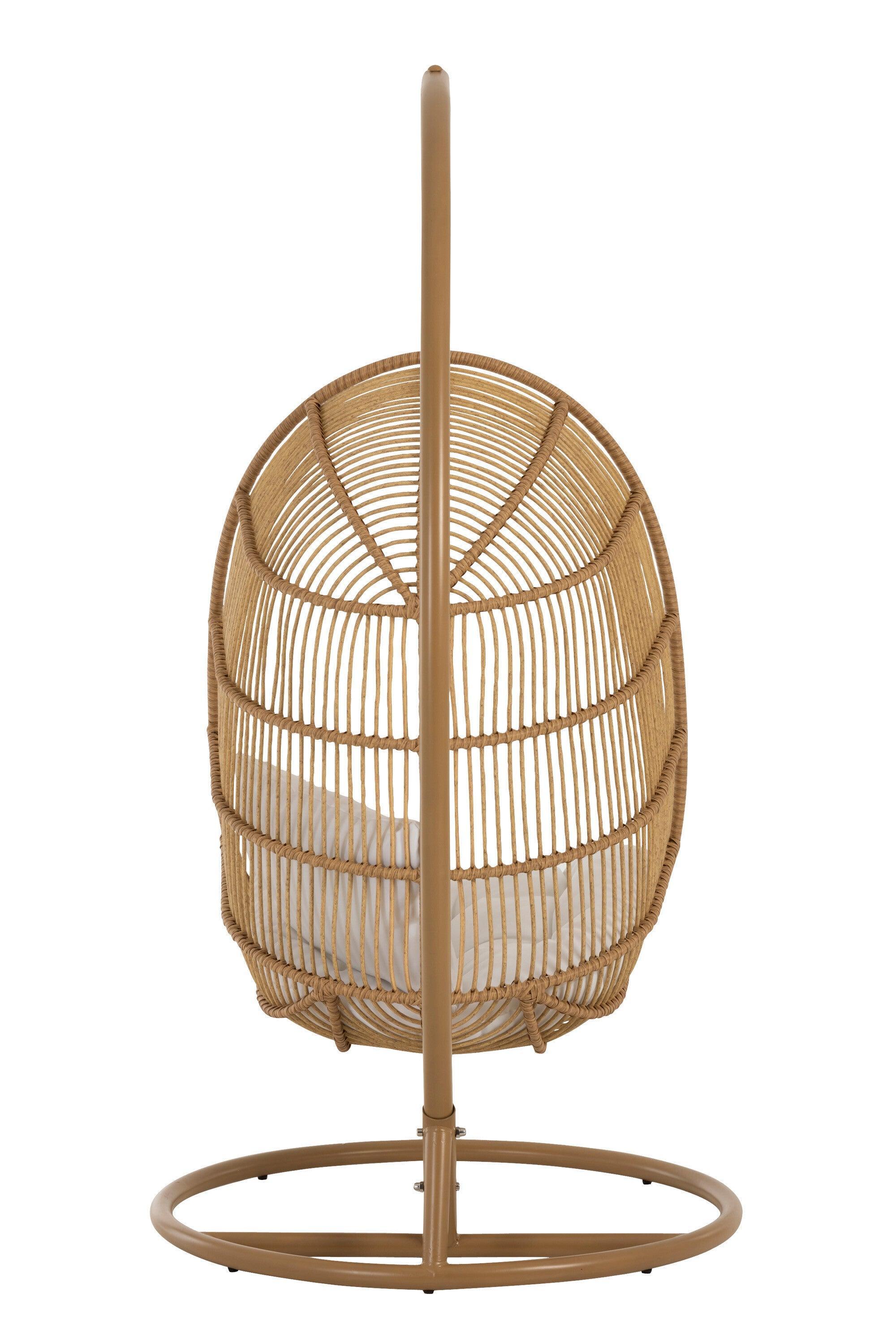 Hangstoel Ovaal Staal Naturel - Hangstoel - J-Line - livinglovely.nl