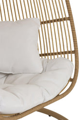 Hangstoel Ovaal Staal Naturel - Hangstoel - J-Line - livinglovely.nl