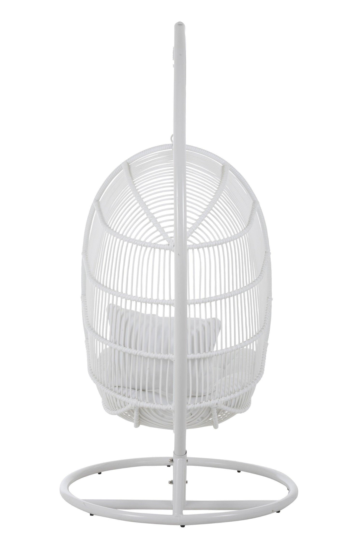 Hangstoel Ovaal Staal Wit - Hangstoel - J-Line - livinglovely.nl