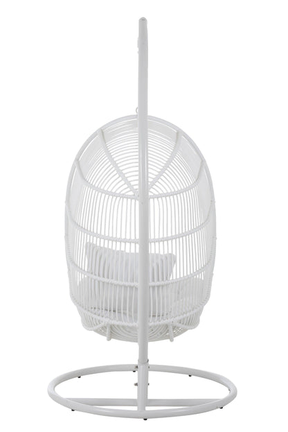 Hangstoel Ovaal Staal Wit - Hangstoel - J-Line - livinglovely.nl