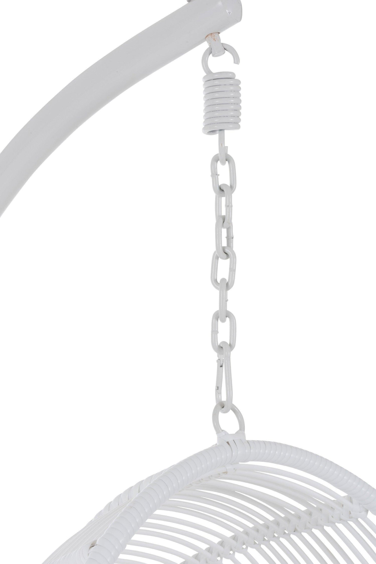 Hangstoel Ovaal Staal Wit - Hangstoel - J-Line - livinglovely.nl