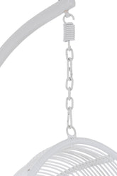 Hangstoel Ovaal Staal Wit - Hangstoel - J-Line - livinglovely.nl