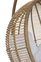 Hangstoel Rond Staal Naturel 119x110x193cm - Hangstoel - J-Line - livinglovely.nl