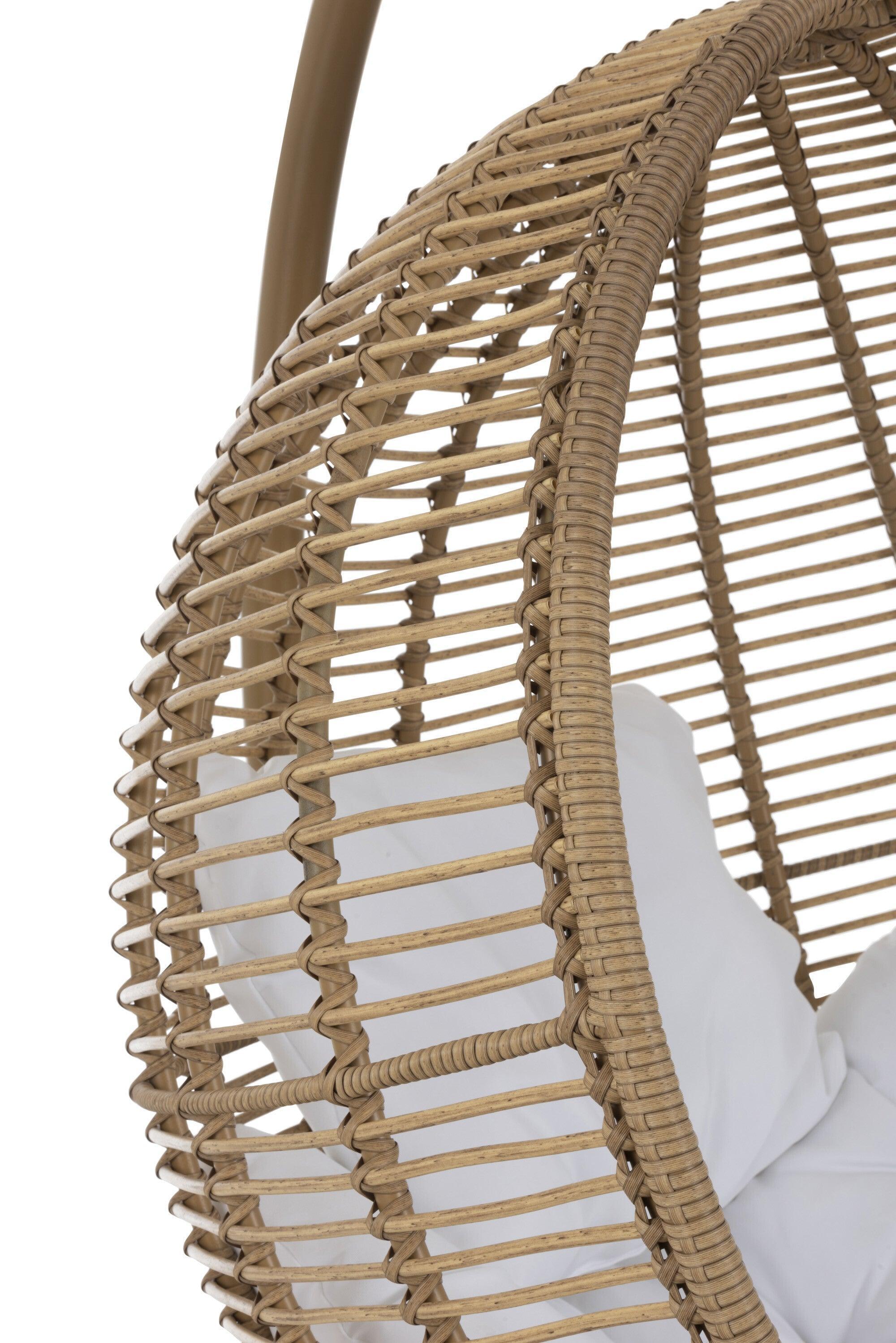 Hangstoel Rond Staal Naturel 119x110x193cm - Hangstoel - J-Line - livinglovely.nl