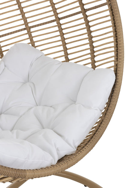 Hangstoel Rond Staal Naturel 119x110x193cm - Hangstoel - J-Line - livinglovely.nl