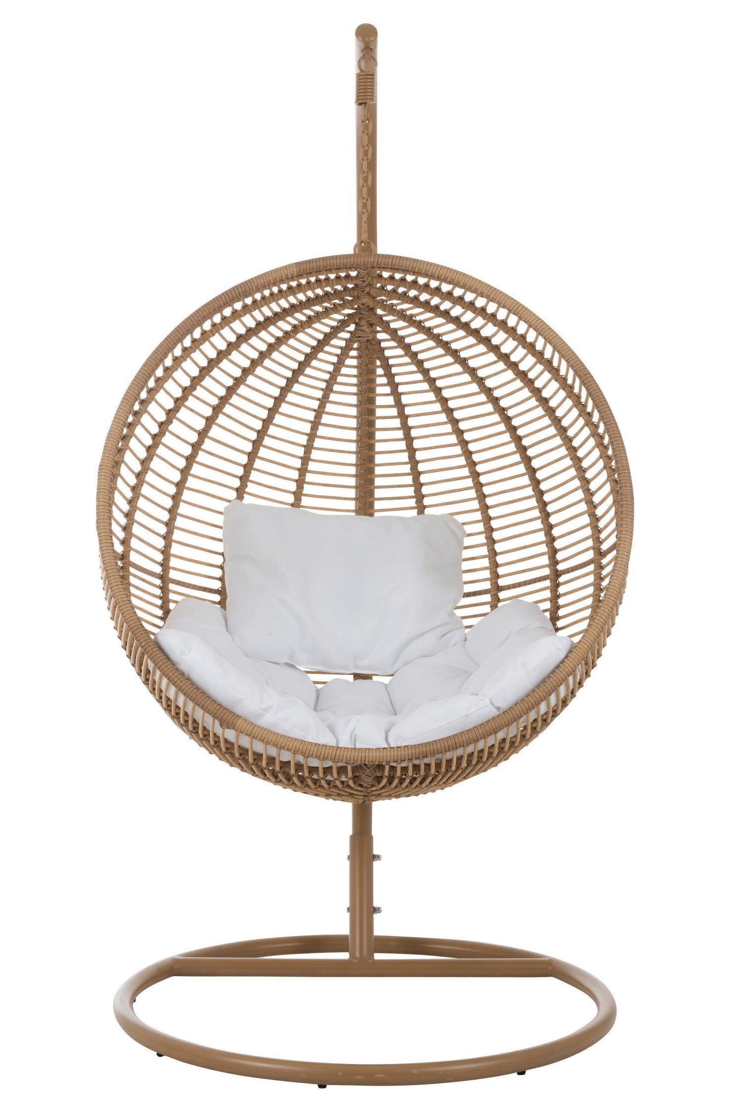 Hangstoel Rond Staal Naturel 119x110x193cm - Hangstoel - J-Line - livinglovely.nl