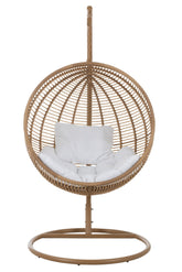 Hangstoel Rond Staal Naturel 119x110x193cm - Hangstoel - J-Line - livinglovely.nl