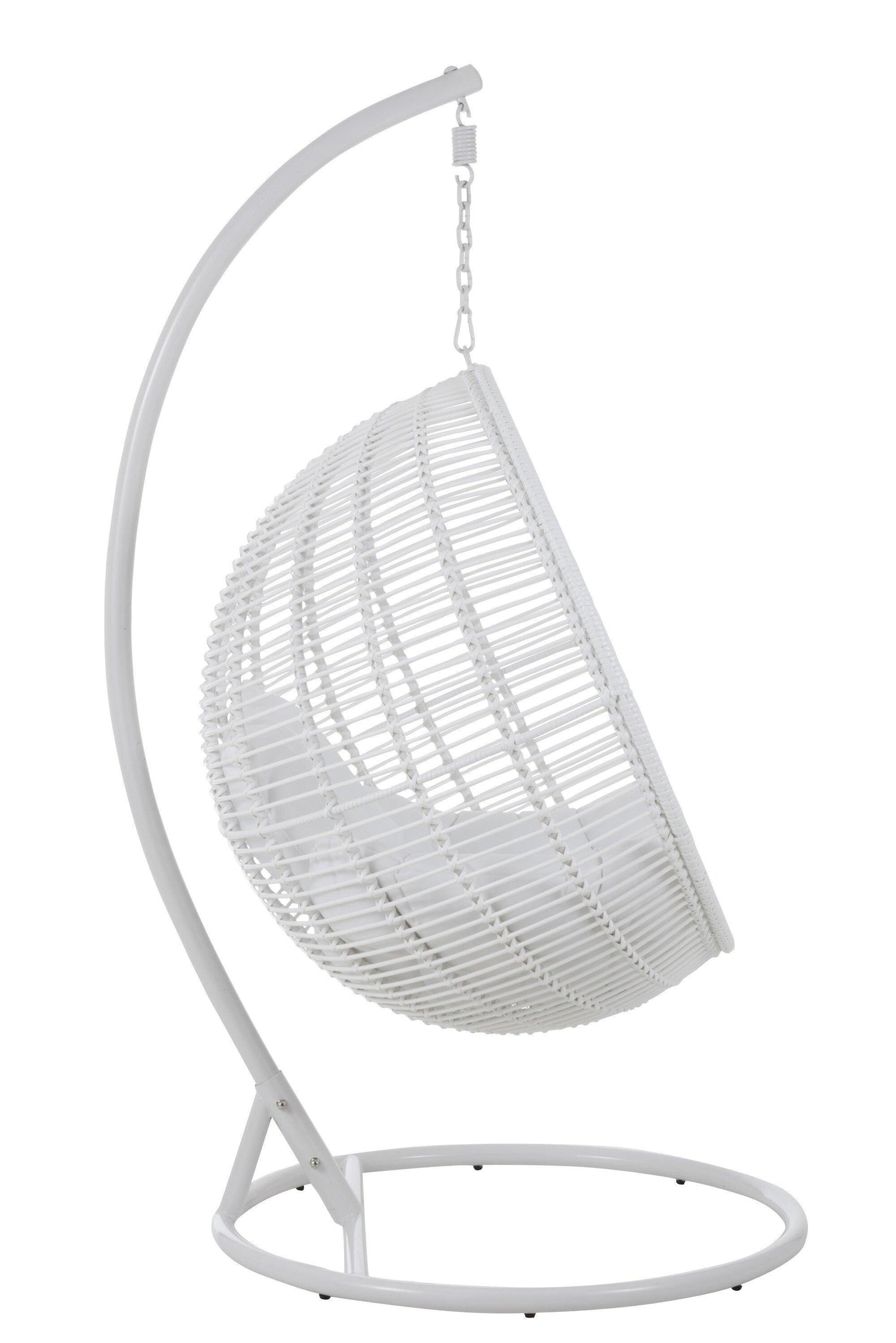 Hangstoel Rond Staal Wit - Hangstoel - J-Line - livinglovely.nl