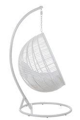 Hangstoel Rond Staal Wit - Hangstoel - J-Line - livinglovely.nl