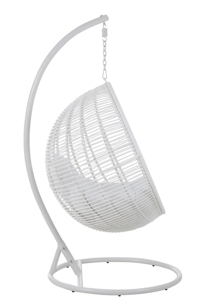 Hangstoel Rond Staal Wit - Hangstoel - J-Line - livinglovely.nl