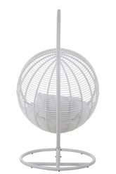 Hangstoel Rond Staal Wit - Hangstoel - J-Line - livinglovely.nl