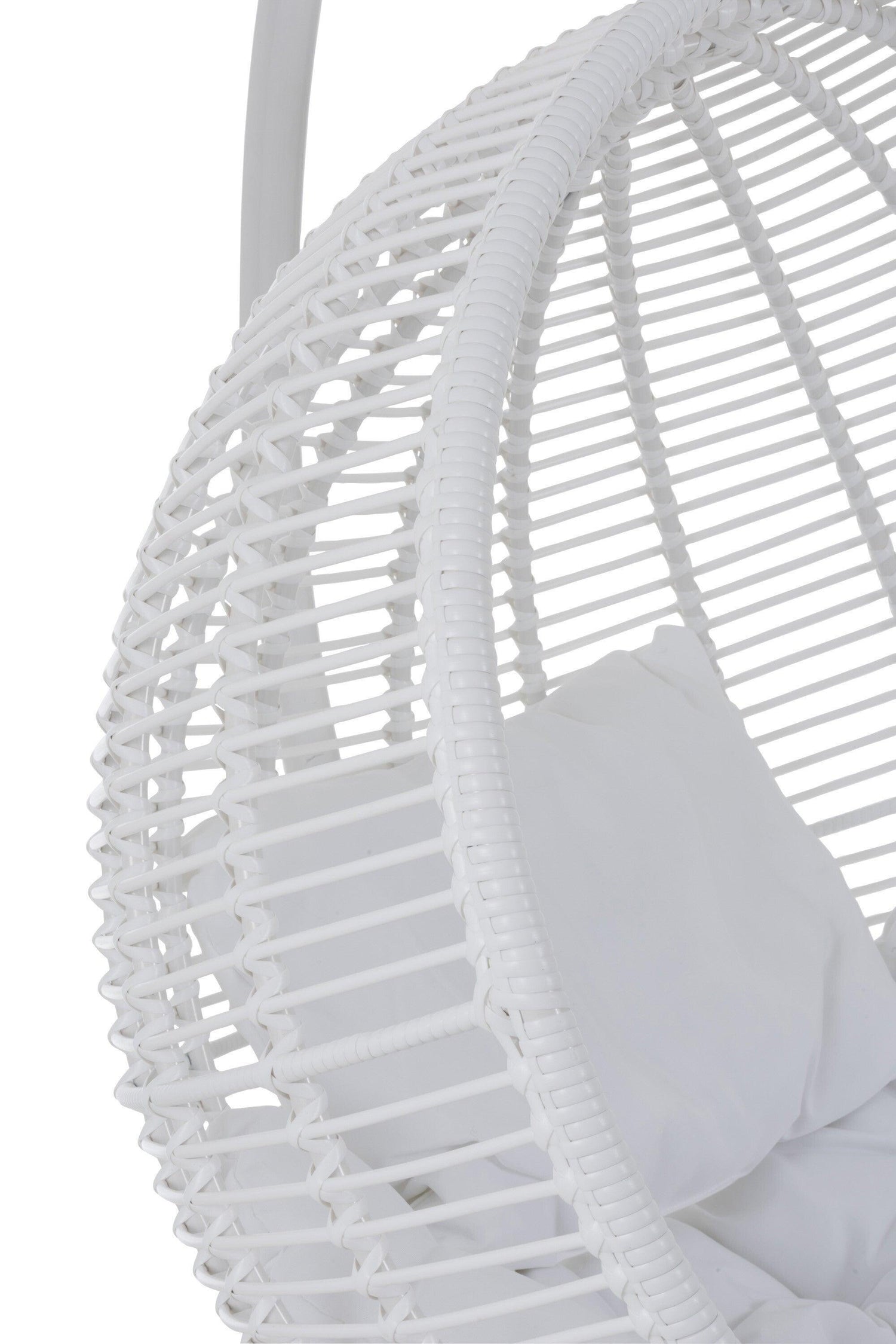 Hangstoel Rond Staal Wit - Hangstoel - J-Line - livinglovely.nl