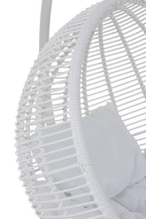 Hangstoel Rond Staal Wit - Hangstoel - J-Line - livinglovely.nl